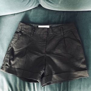 🔴 3/$30 Leifsdottir Black linen tuxedo shorts  4